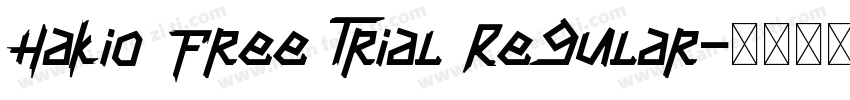 Hakio Free Trial Regular字体转换